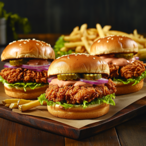 THE POP EYES SPICY CHIKN SLIDERS OR PO‘ BOY