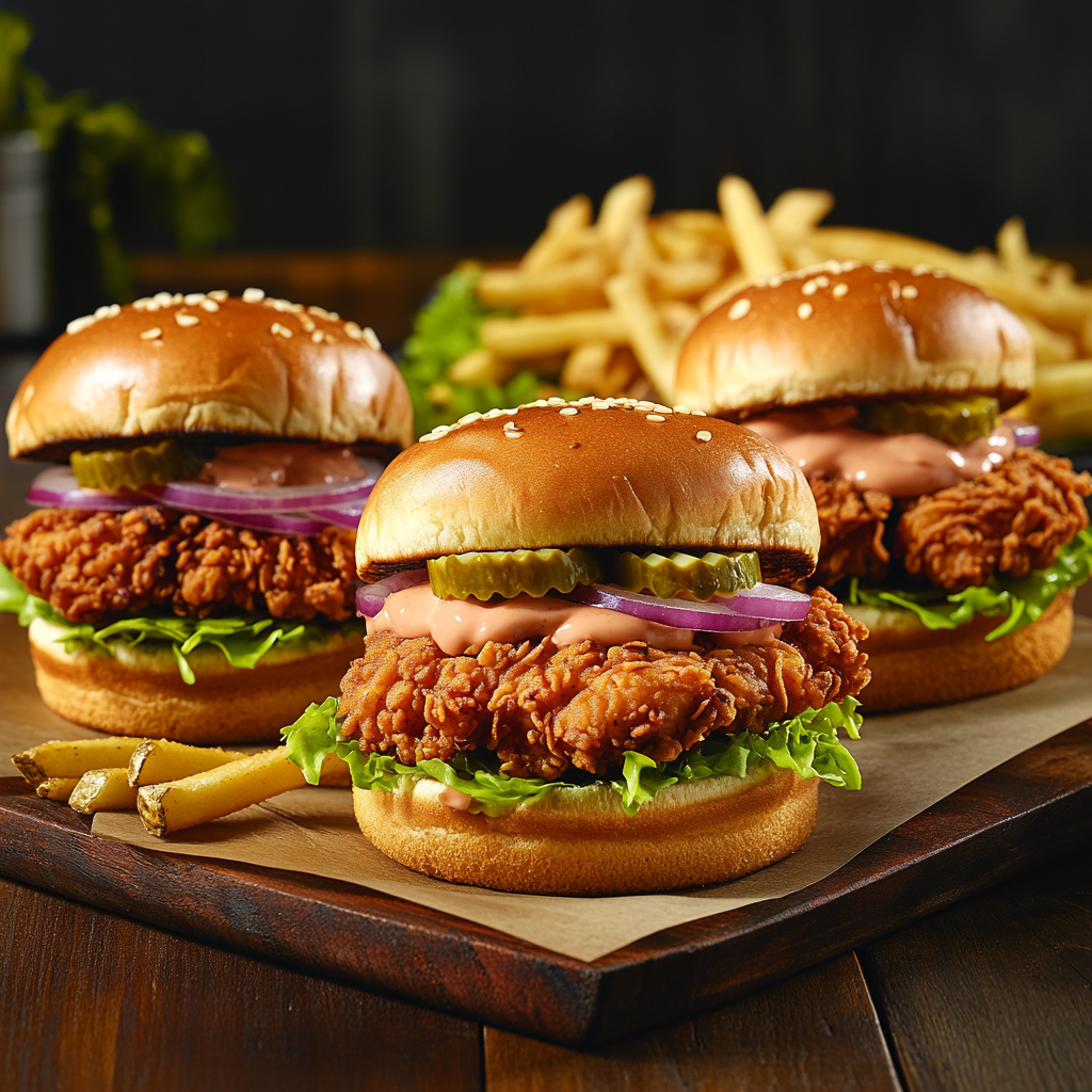 THE POP EYES SPICY CHIKN SLIDERS OR PO‘ BOY