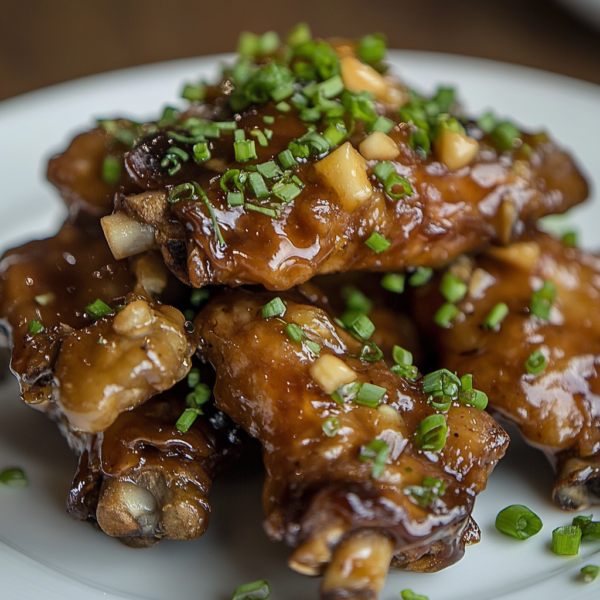 THE HRLDS, UNCL RMUS OR SPICY PEACH GLAZED FRIED OYSTER MUSHROOM WINGS